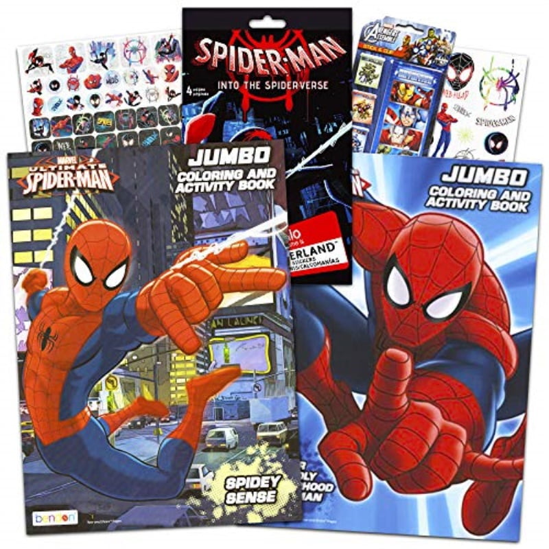 Spiderman Marvel Coloring and Activity Book Set with Stickers (2 Books) - Walmart.com