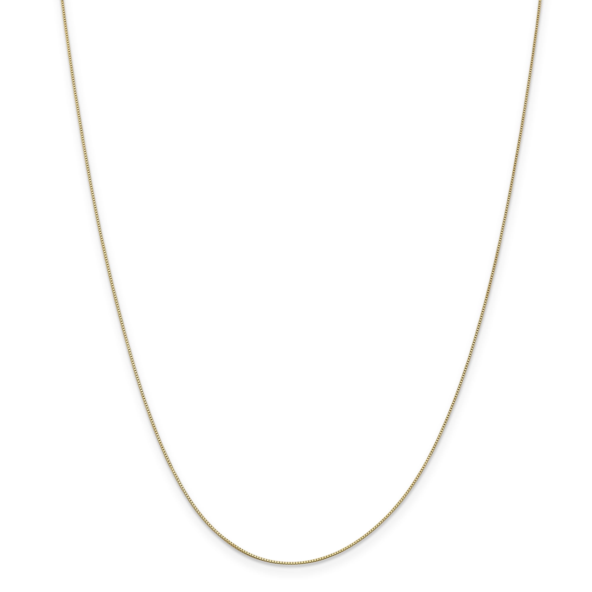 14k Yellow Gold 0.5mm Box Necklace 