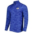 thumbnail image 2 of Men's Antigua Royal Los Angeles Rams Brigade Quarter-Zip Sweatshirt, 2 of 4