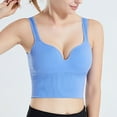 thumbnail image 3 of JIUKE Sport Bras for Women V Neck Longline Bralettes Yoga Crop Top Wireless Push up Ribbed Workout Bras Size M, 3 of 4