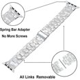 thumbnail image 3 of Watchband Compatible for 38mm 40mm 41mm Apple Watch Women, Fashion Resin Watchband Metal Stainless Steel Buckle Strap Bracelet for iWatch SE Apple Wat, 3 of 4