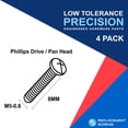 thumbnail image 4 of Stainless Screws for TESLA M5-0.8 x 8mm License Plates (Set of 4, Black, Rear), 4 of 4
