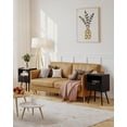 thumbnail image 4 of Mesita de noche JOONEE, moderna, negra, con cajón de almacenamiento, 4 of 8