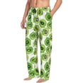 thumbnail image 3 of Kdxio Green Kiwi Print Men's Sleep Pajama Pant Lounge Pants with Pockets, 3 of 8