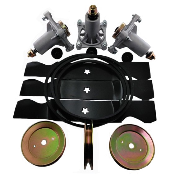 RAParts Deck Rebuild Kit Fits Husqvarna 54" Zero Turn Mowers 539114557 Belt 532129861 Pulleys 594892901 Blades 532187281 Spindles