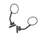 thumbnail image 1 of 1 par universal motocicleta 360  degree giratorio manillar espejo lateral espejo exterior con tornillos para 1997-2017 Zulema Espejo retrovisor lateral del auto, 1 of 8