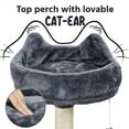 thumbnail image 4 of Renwick Multiple Levels Cat Tree Large Plush Cat Tower with 3 Platforms， Dark Gray, 4 of 8