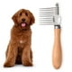 thumbnail image 1 of Peine desenredante para mascotas | Cepillo de acero inoxidable de doble cara para perros y gatos | Herramienta de aseo para pelo largo y subpelo grueso | Mango ergonómico para una eliminación segura, 1 of 9