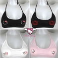 thumbnail image 2 of Camiseta de algodón puro con tirantes de encaje de Hello Kitty, ropa interior de Anime, Melody Kuromi, sujetador con almohadilla para el pecho, camiseta de fondo, regalos, 2 of 4