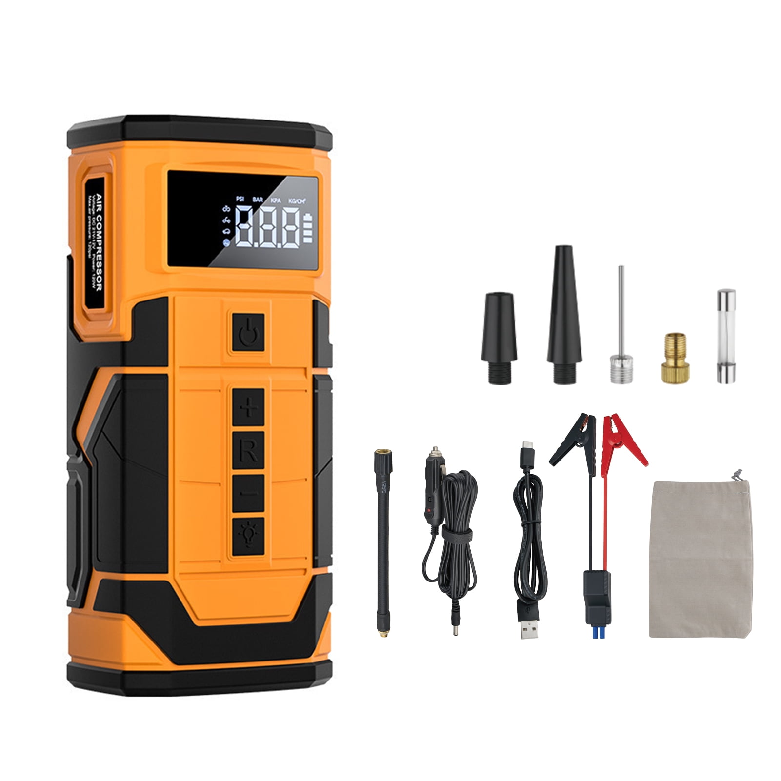 Mistaha Portable Car Emergency Jump Starter with Air Pump - 10000mAh 12V Power Bank, 150PSI, 600A Peak Current, Multi-functional Vehicle Ignition Boost Kit