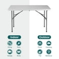 thumbnail image 5 of CONCETTA 4FT Folding Table with Carrying Handles, Outdoor Indoor Heavy Duty Portable, White, 5 of 5