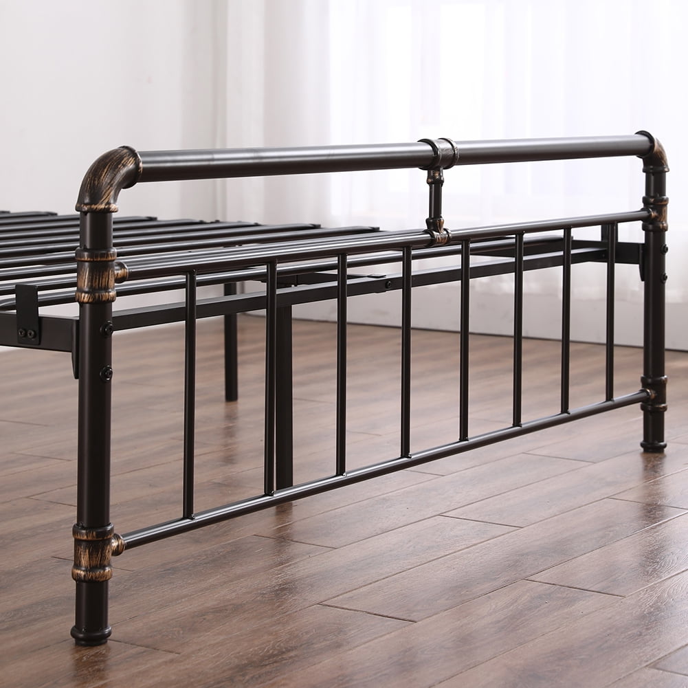 Lowestbest Single-Layer Bed Head and Soft Pull Buckle Bed End Standpipe Water Pipe Bed, Full Gold-Painted Iron Bed (Black) Lowestbest Single-Layer Bed Head and Soft Pull Buckle Bed End Standpipe Water Pipe Bed, Full Gold-Painted Iron Bed (Black)