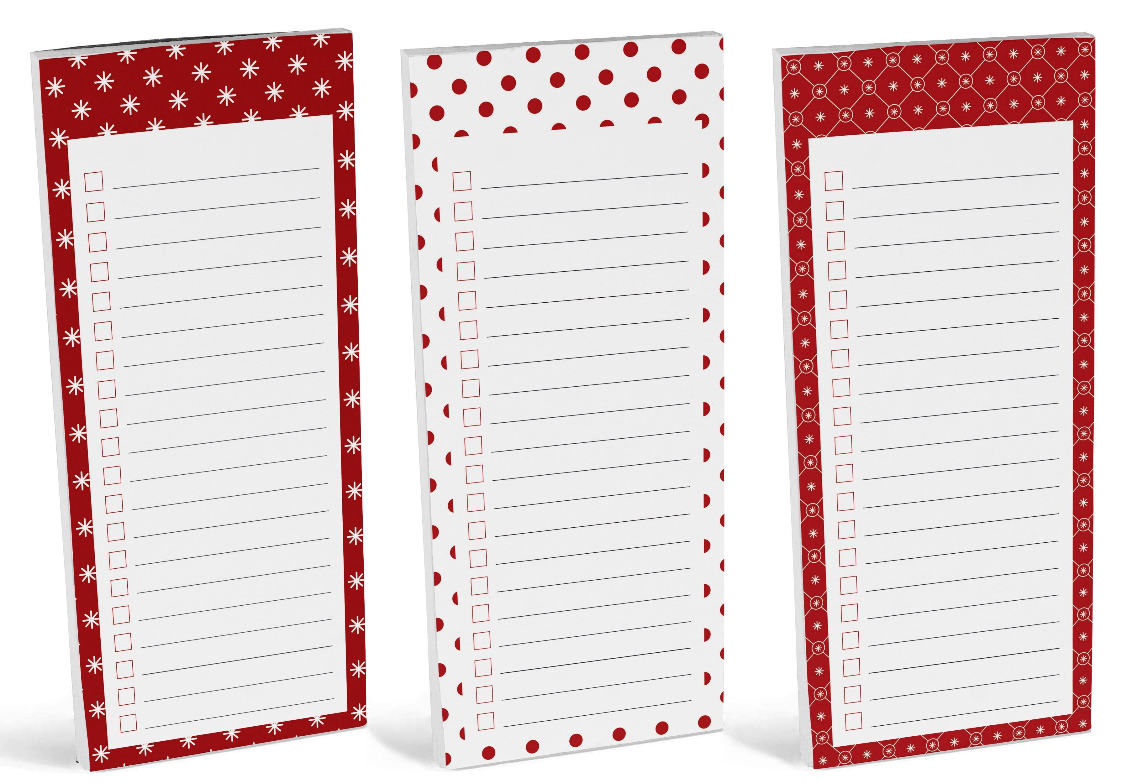 Inkdotpot Packof3MagneticFridge To-Do List Notepads,MagneticMemo Pads For Refrigerator,Dot Design(50 Sheets Each)