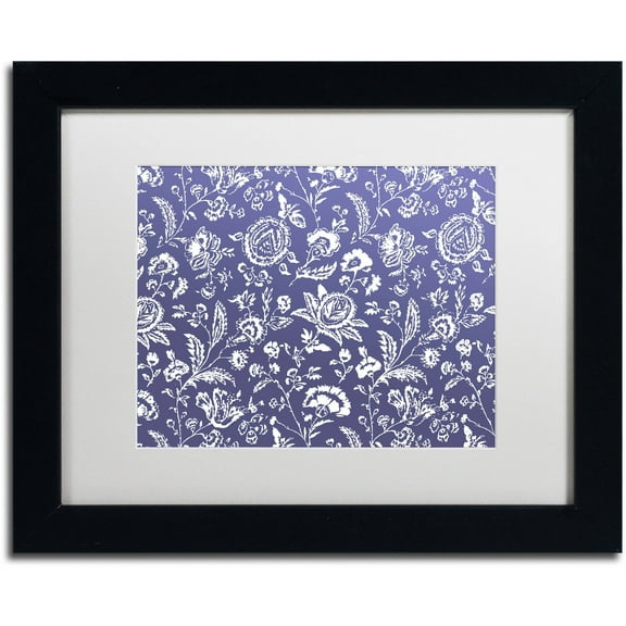 Trademark Fine Art "Toile Fabrics X" Canvas Art by Color Bakery White Matte, Black Frame