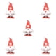 thumbnail image 1 of Ounissouiy Muñeco de Papá Noel decoración Navidad dibujos animados barba escritorio ornamento fiesta arte artesanía colección juguete Año Nuevo rojo 5piezas Ounissouiy CBP181153, 1 of 4