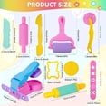 thumbnail image 4 of Kids' Play Dough Tool Set - 22pcs Plastic Craft Kit with Animal Cutters, Assorted Colors, 4 of 5