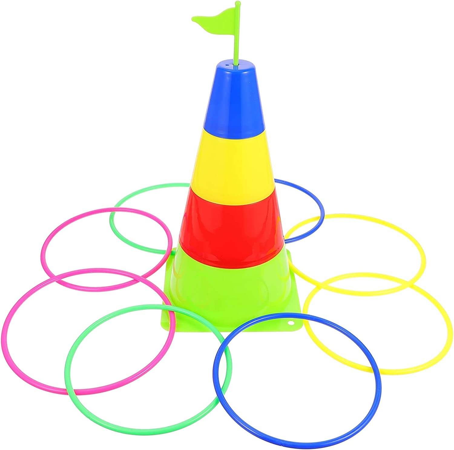 Lot De 12 Anneaux De Lancer Toddmomy - Jeu Carnaval Pour Enfants - Couleur Aléatoire