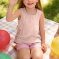 thumbnail image 7 of Aihuaihua Dressy Tank Tops for Girl Linen Gauze Shirts Sleeveless Crewneck Summer Beach Tunic Top Loose Fit Lightweight Casual Blouses Light Pink 13-14 Years, 7 of 7