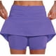 thumbnail image 1 of ICHUANYI Clearance Women's New Color Mid-waist Skirt Pants Sports Casual Shorts Bottoming Skirt Pants(Purple, S) ICHUANYI WER2023081404285, 1 of 5