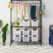IRIS 20 Qt. Plastic Storage Bin with Lid, Stackable Storage Containers, Tote