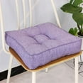 thumbnail image 4 of Square Floor Seat Pillows Cushions, Soft Thicken Yoga Meditation Cushion Linen Tatami Floor Pillow Reading Cushion Chair Pad Casual Seating for Adults & Kids-Charm Purple&15.7'' x 15.7'', 4 of 6