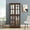 Cherry#8, variant on Display Shelves Curio Display Cabinet,Antique Display Cabinet with Glass Doors Adjustable Shelves for Collectibles Four Door Design Vintage Showcase for Home or Office Antique Display Case E26 Bulb I