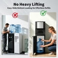 thumbnail image 3 of Stainless Steel Bottom Load Water Dispenser with LED Display, Water Cooler Equipped 3 Settings & Safety Lock Fits 5 Gal Bottle for Home/Office/Kitchen, 3 of 8