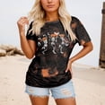thumbnail image 2 of T-Shirt à Manches Courtes Imprimé Graphique Grande Taille Col Rond Confortable Décontracté pour Femmes, 2 of 5
