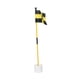 thumbnail image 2 of Bandera de green de golf y copa para hoyo, bandera de golf, juego de copa para hoyo, copa para putting de golf, amarillo negro, 2 of 9