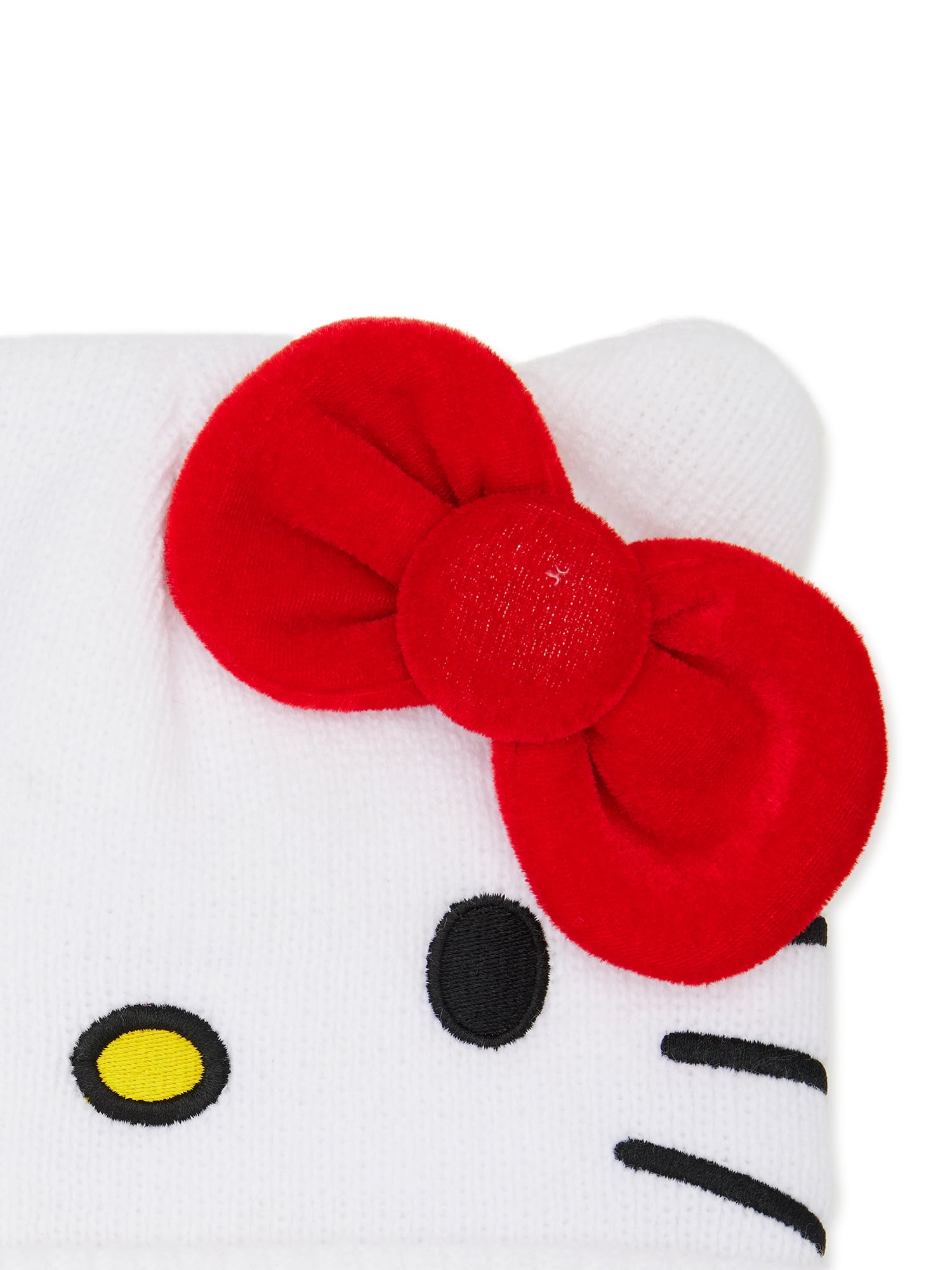 Sanrio Hello Kitty Rib Knit Beanie White