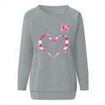 thumbnail image 4 of HOMBOM Womens Fall Sweatshirt Gray Pullover Hoodless Breast Cancer Graphic Long Sleeve Tops for Women, 4 of 6