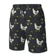 thumbnail image 2 of Yiaed Cartoon Rooster Print Men's Swim Trunks with Lining Quick Dry Sports Shorts Beach Shorts Boardshorts-Medium, 2 of 5