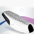 thumbnail image 4 of Cuero de PU Impermeable Almohadilla de asiento de scooter de ciclismo Cómodo elegante Funda de sillín de motocicleta Impreso Protector de cojín de asiento de protección solar suave - Tamaño S (Plata), 4 of 5