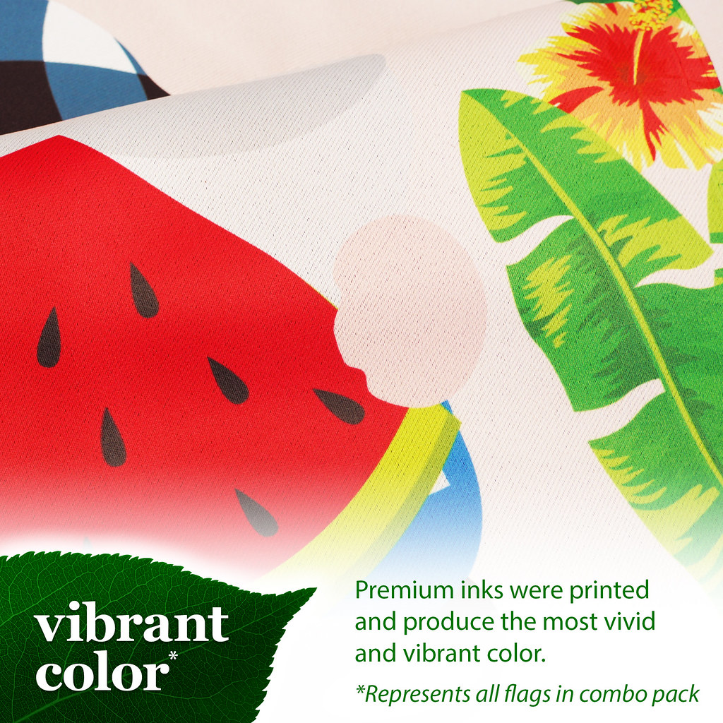 G128 Garden Flags Set of 4 Double Sided 12"x18" Seasonal Gnomes Outdoor Blockout Fabric