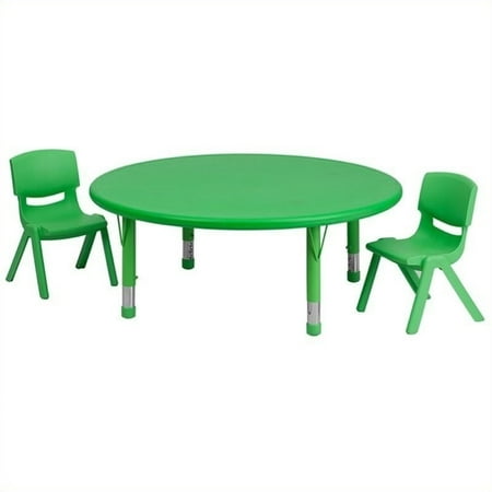 45 Inch Round Adjustable Green - Bowery Hill 3 Piece 45