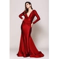 thumbnail image 5 of Simple Long Sleeve Bodycon Evening Gown, 5 of 11