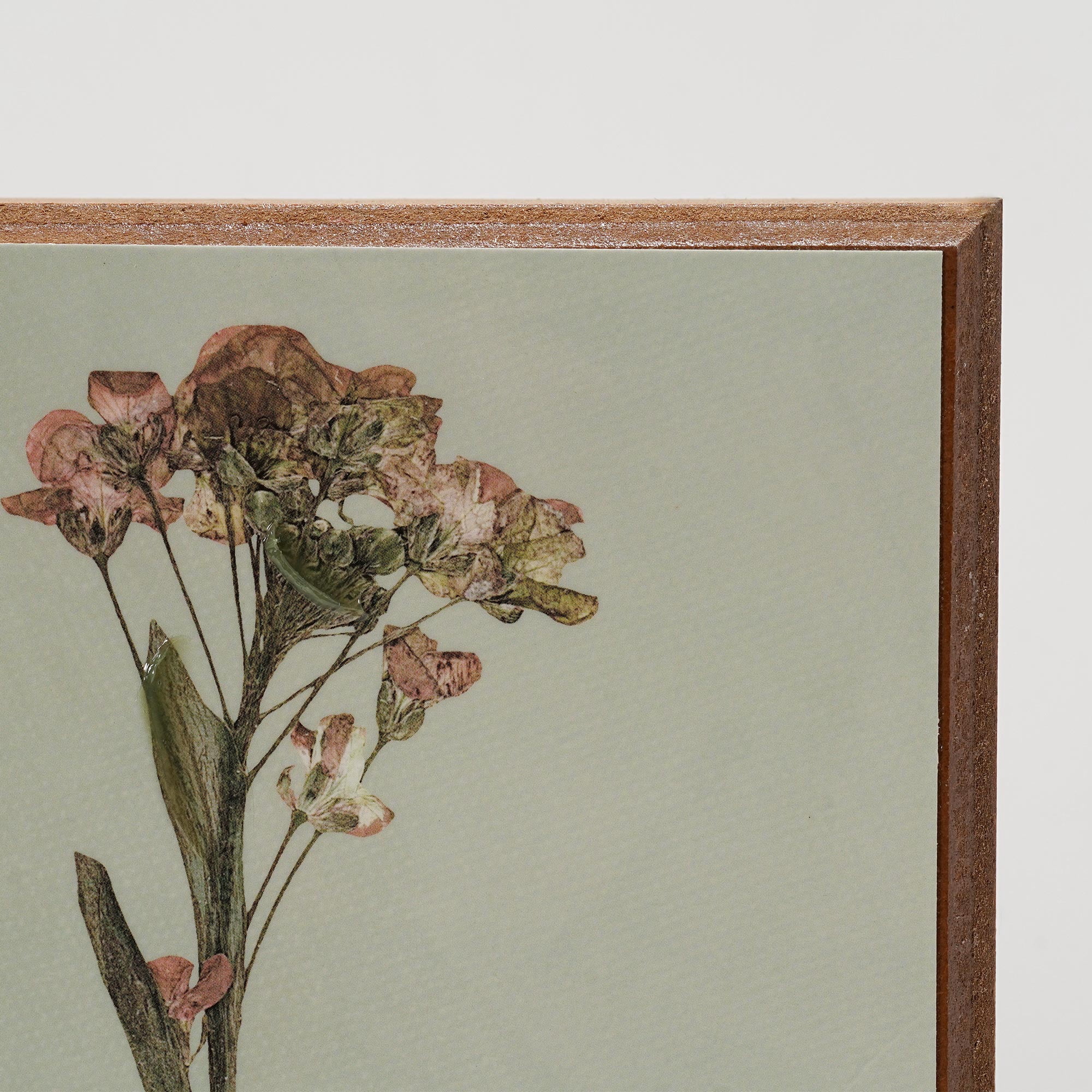 Crystal Art Gallery - Dried Flowers in Green Base Wooden Wall Art Farmhouse Decor - 12" x 16"