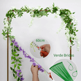 thumbnail image 2 of 5 Guirnalda De Glicinias Artificial Wisteria Follaje +bridas BLANCO VERDE, 2 of 5