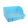 thumbnail image 2 of Caja de Arena para Conejos, Hámster, Conejillo de Indias, Inodoro para Mascotas, Bandeja de Arena para Animales Pequeños, Azul+Caja de Arena para Cone, 2 of 4