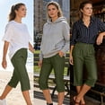 thumbnail image 5 of Women's Cropped Casual Loose Fit Jeans Denim Pants, 5 of 9