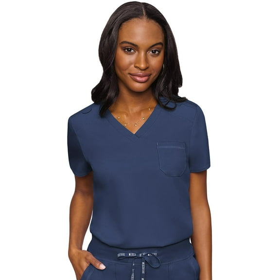 Med Couture Touch Scrubs Top For Women V-Neck Tuck In MC7448
