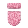 thumbnail image 2 of HELLHERO Love Toilet Seat Cover Set for Universal Polyester Soft Elastic Installation Stretch Fit Elastic Bottom Washable Stylish, 2 of 8