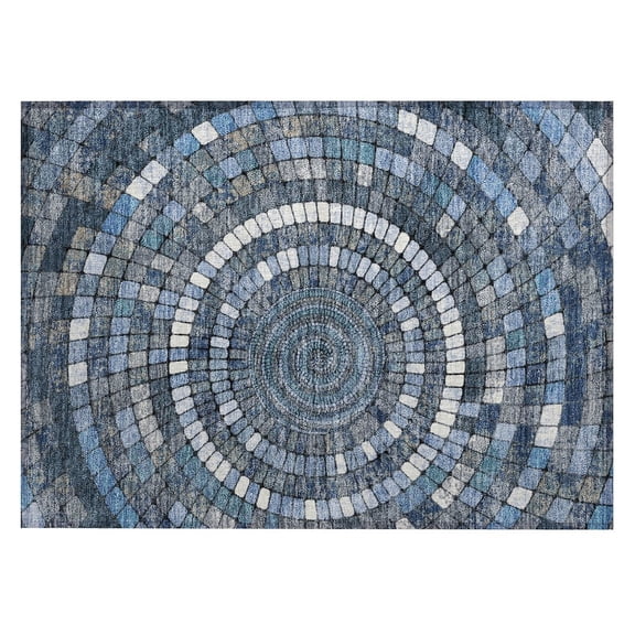 Dalyn Rugs Machine Washable Indoor/Outdoor Chantille ACN2216 Navy 1'8" x 2'6" Rug