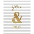 thumbnail image 2 of Amori, Miyo 12x14 White Modern Wood Framed Museum Art Print Titled - You and Me are Golden, 2 of 4