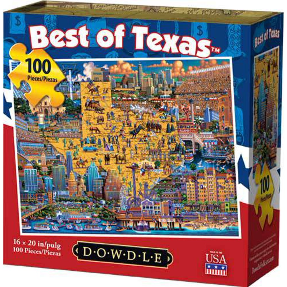 Dowdle Jigsaw Puzzle Best of Texas 100 Piece