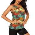 thumbnail image 2 of Sigee Colorful Hawaii Palms for Women's Workout Tank Top,Running Tank Tops,Sleeveless Gym ClothesMedium, 2 of 8