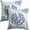Aqua Blue Coral, variant on Purple and Gray Coral Throw Pillow Covers 20x20 Set of 2 Summer Beach Coastal Theme Cushion Case Cotton Linen Square Sea Coral Tree Throw Pillows Case for Holidays Party Sofa Couch Bed Bench Outdoor
