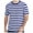 Dark Blue, variant on Color Blocked Striped Navy Striped Men Casual Loose Trendy Comfortable Foreign Trade Business Sports Round Neck Short Sleeved T Shirt Cotton T-Shirts Men Light Blue XXXXXXL