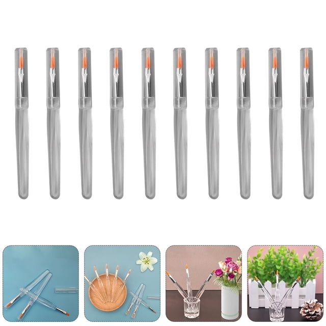 Raindrops 20Pcs Makeup Lipstick Brush Set Transparent Man-Made Fiber for Precise Lip Lines