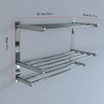 thumbnail image 5 of FETCOI 3 Tier Wall Mounted Towel Rack Rail Towel Holder Hanger Bathroom Storage Shelf, 5 of 9
